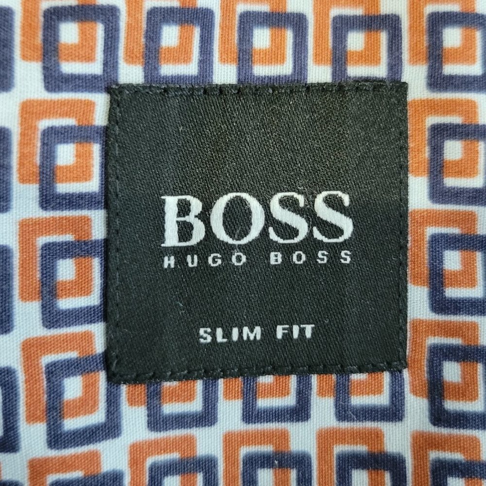 BOSS Long Sleeve Button Down Shirt Slim Fit Size L - Picture 10 of 12